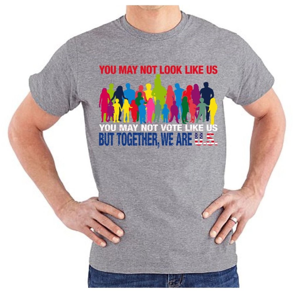 We Are U.S. Grey Short Sleeve 100% Cotton T-Shirt